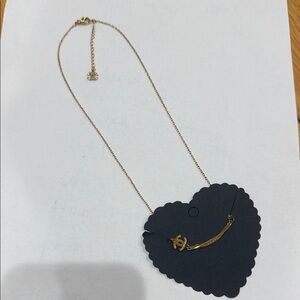 Fashion Gold Necklace with Logo Pendant